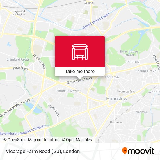 Vicarage Farm Road (GJ) map