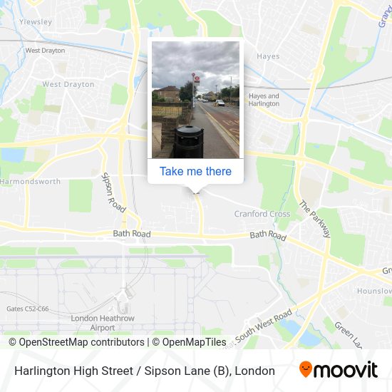 Harlington High Street / Sipson Lane (B) map
