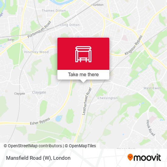 Mansfield Road (W) map