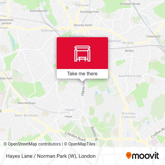 Hayes Lane / Norman Park (W) map