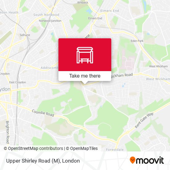 Upper Shirley Road (M) map