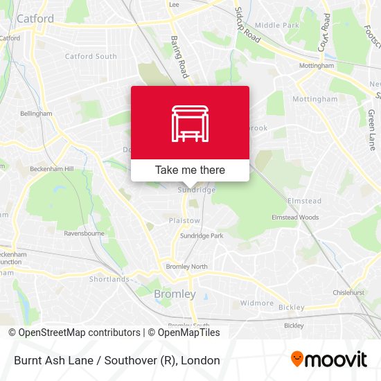 Burnt Ash Lane / Southover (R) map