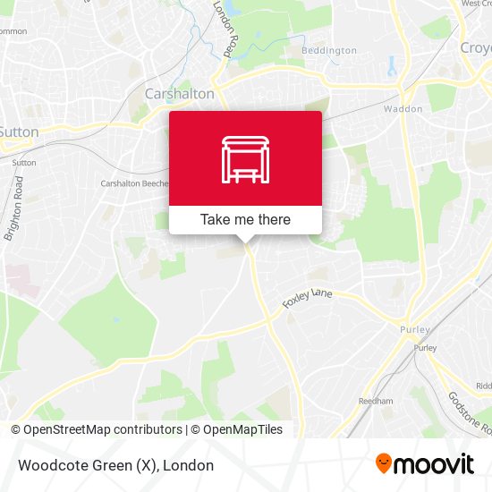 Woodcote Green (X) map