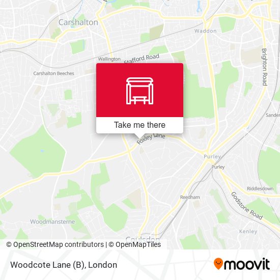 Woodcote Lane (B) map