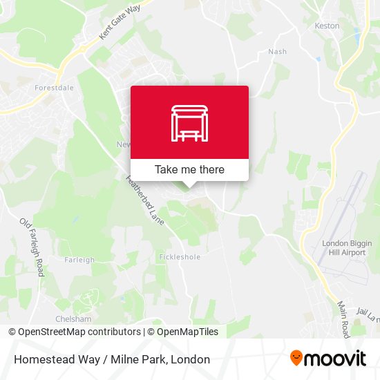 Homestead Way / Milne Park map