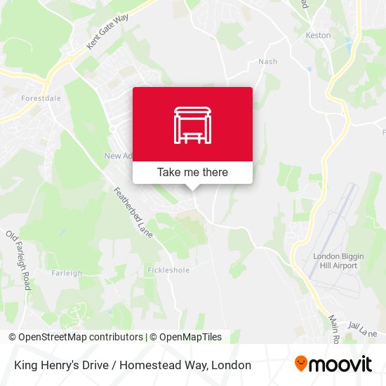 King Henry's Drive / Homestead Way map
