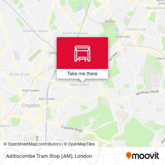 Addiscombe Tram Stop (AM) map