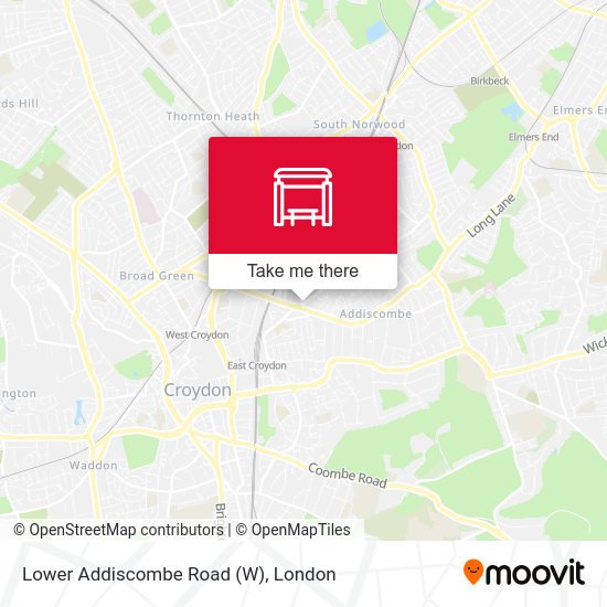 Lower Addiscombe Road (W) map