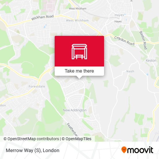 Merrow Way (S) map
