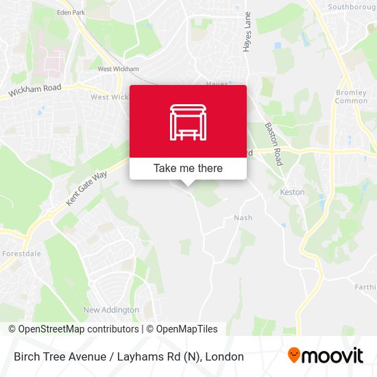 Birch Tree Avenue / Layhams Rd (N) map
