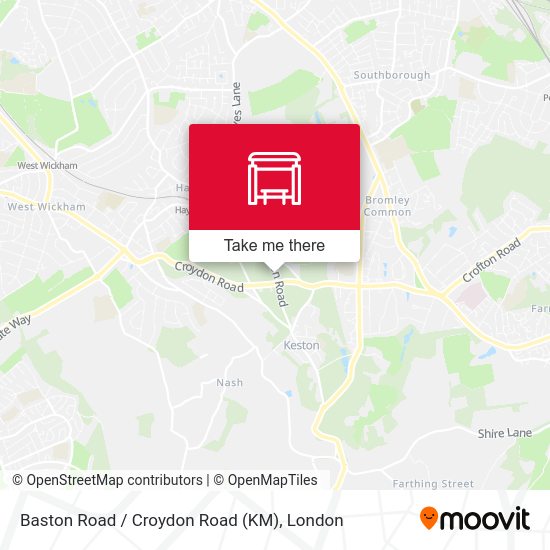 Baston Road / Croydon Road (KM) map