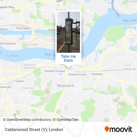Calderwood Street (V) map