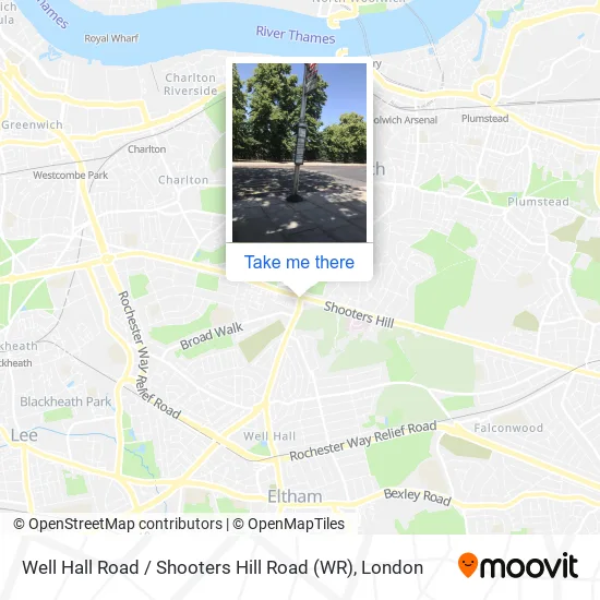 Well Hall Road / Shooters Hill Road (WR) map