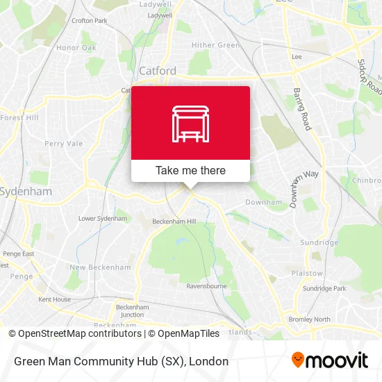 Green Man Community Hub (SX) map