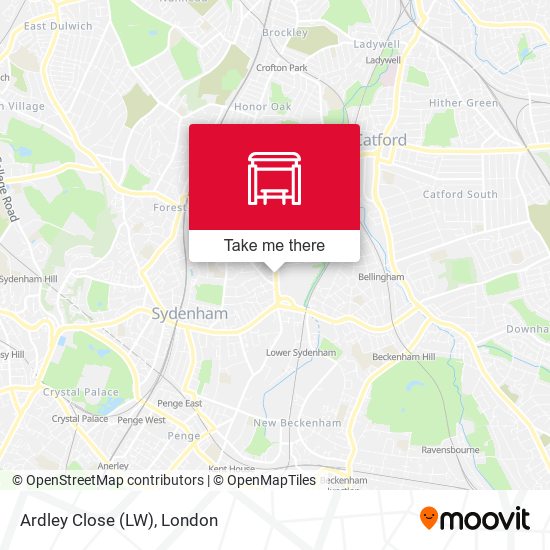 Ardley Close (LW) map