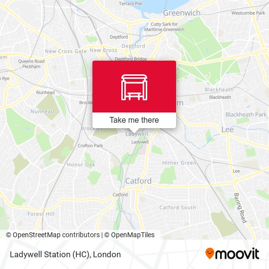 Ladywell Station (HC) map
