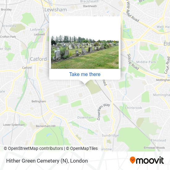 Hither Green Cemetery (N) map