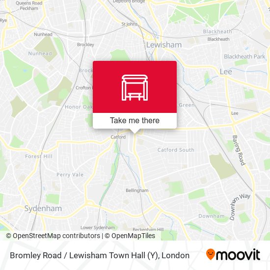 Bromley Road / Lewisham Town Hall (Y) map