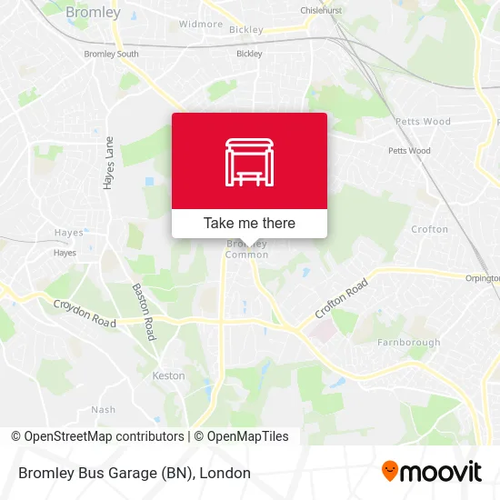 Bromley Bus Garage (BN) map