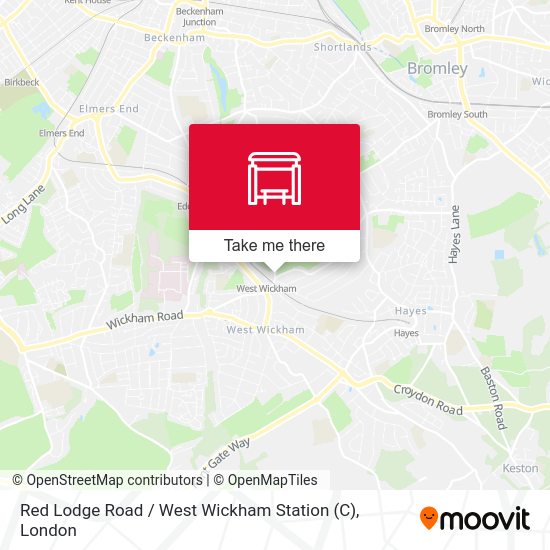 Red Lodge Road / West Wickham Station (C) map