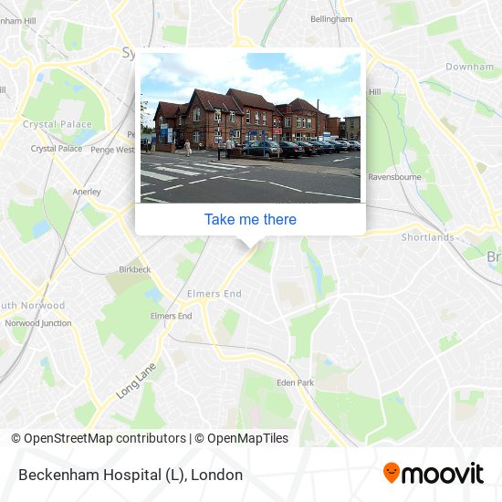 Beckenham Hospital (L) map