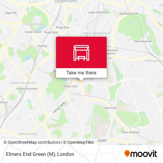 Elmers End Green (M) map