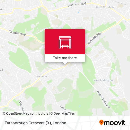 Farnborough Crescent (X) map