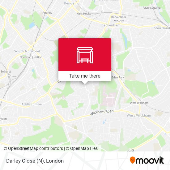 Darley Close (N) map