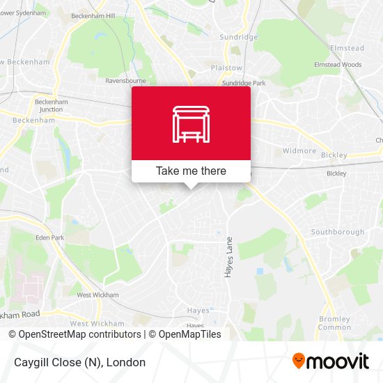 Caygill Close (N) map