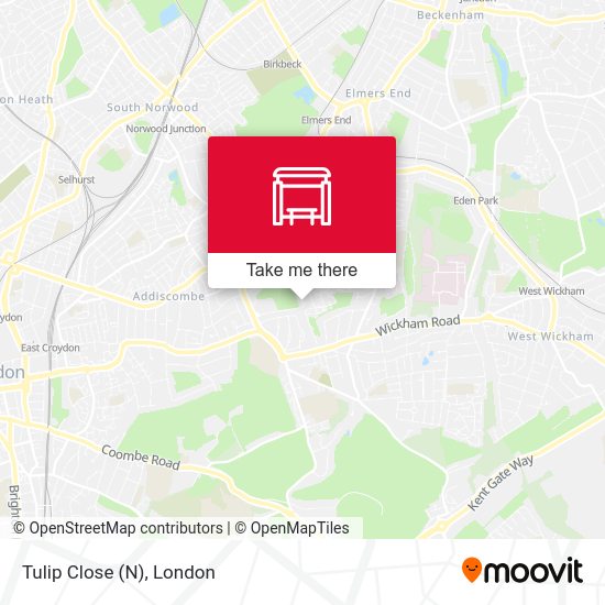 Tulip Close (N) map