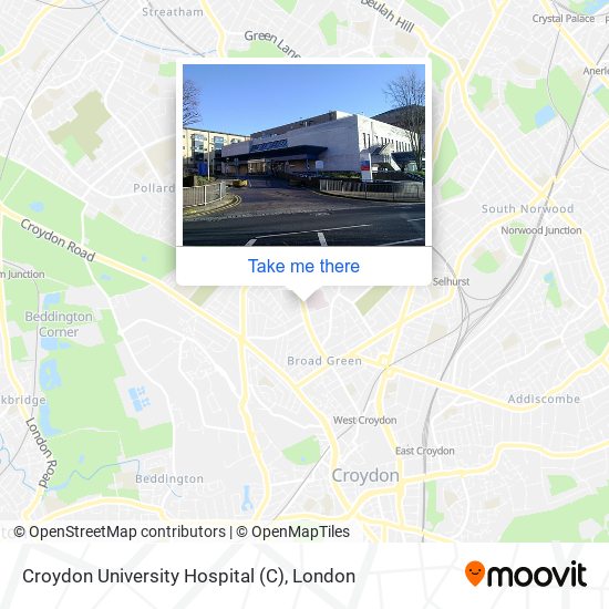 Croydon University Hospital map