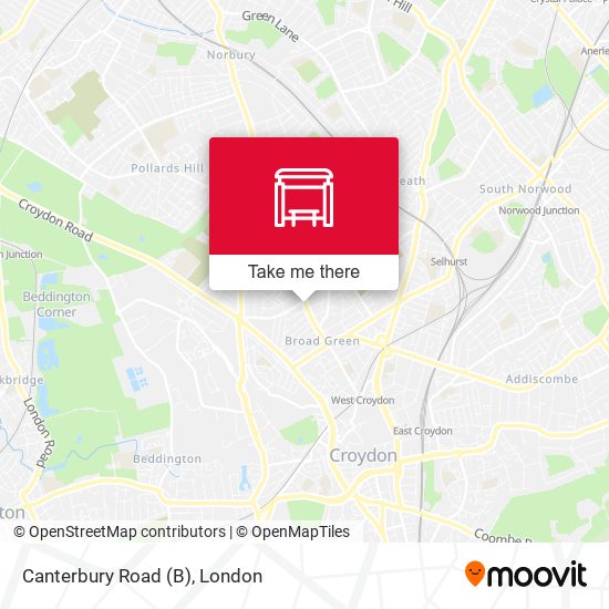 Canterbury Road (B) map
