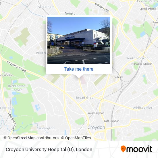 Croydon University Hospital (D) map