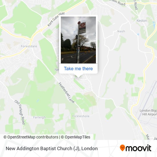 New Addington Baptist Church (J) map