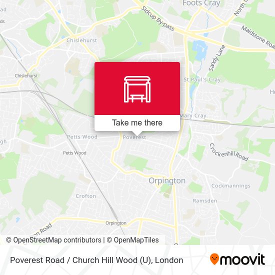 Poverest Road / Church Hill Wood (U) map