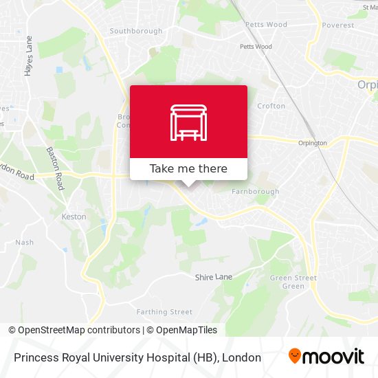 Princess Royal University Hospital (HB) map