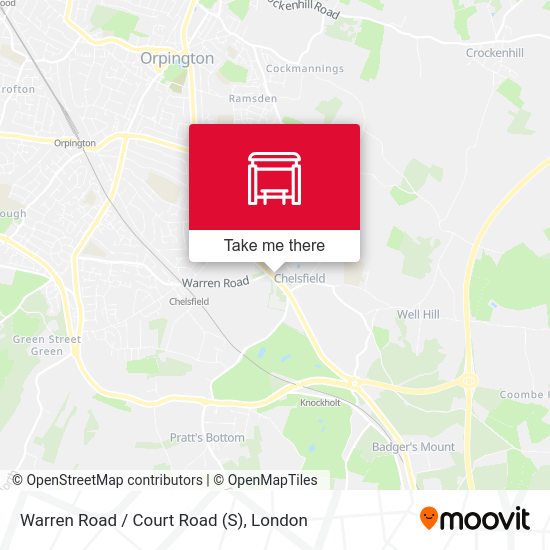 Warren Road / Court Road (S) map