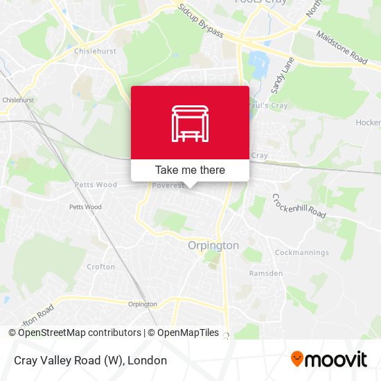 Cray Valley Road (W) map