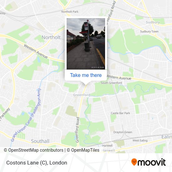 Costons Lane map