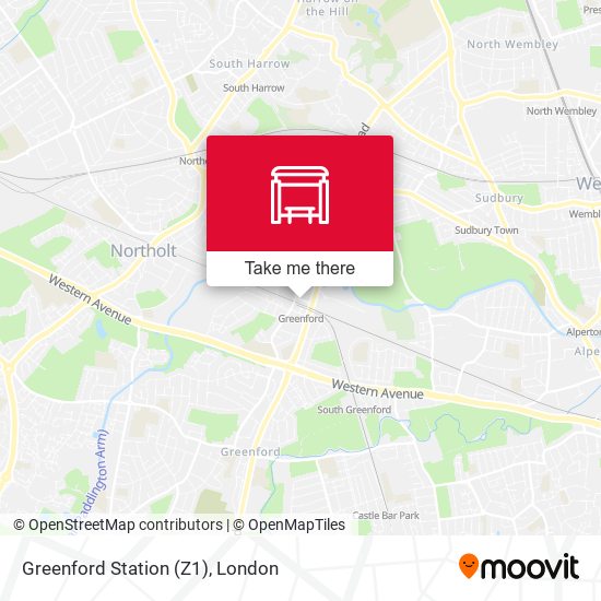 Greenford Station (Z1) map