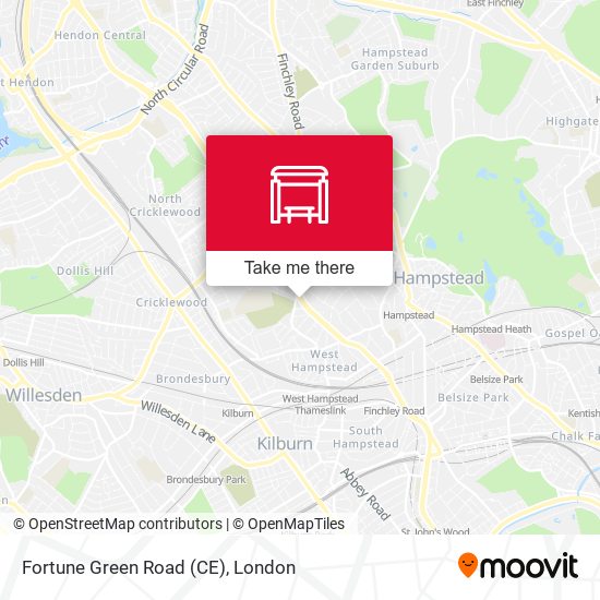 Fortune Green Road (CE) map