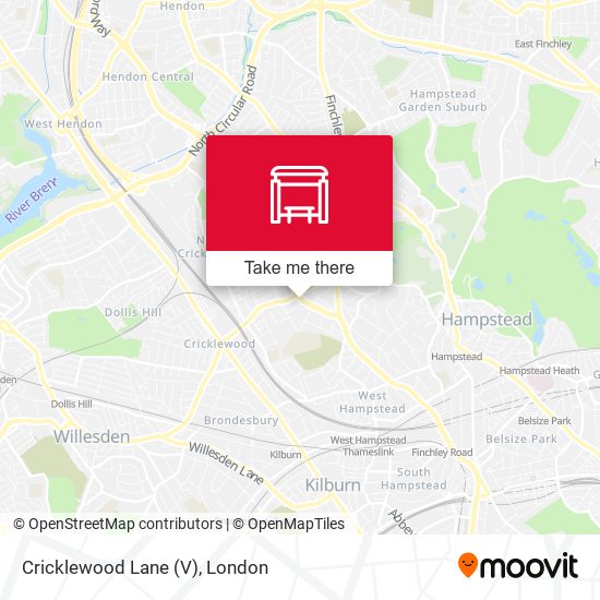 Cricklewood Lane (V) map