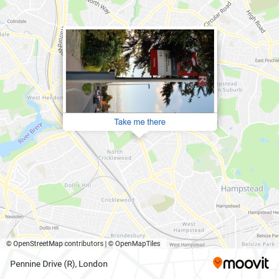 Pennine Drive (R) map