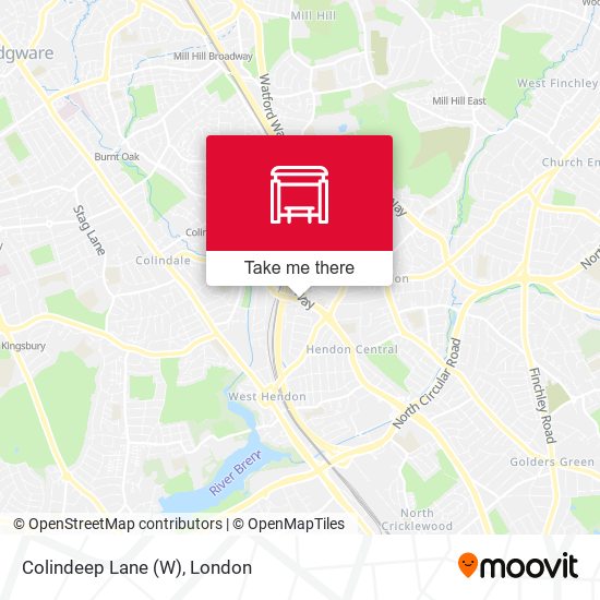 Colindeep Lane (W) map