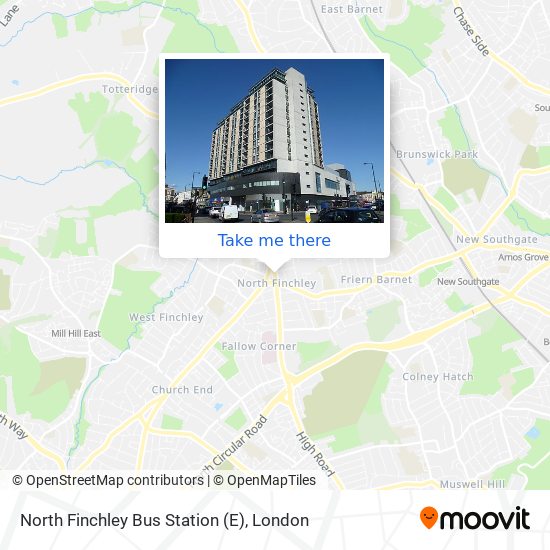 North Finchley Bus Station (E) map