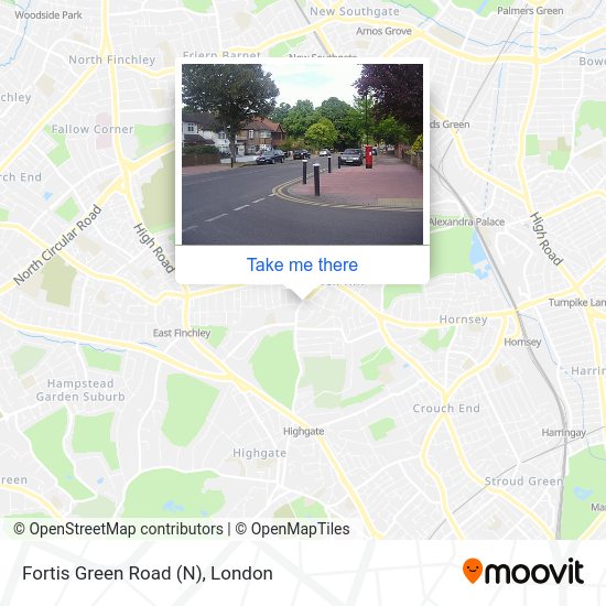 Fortis Green Road (N) map
