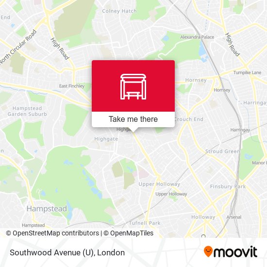 Southwood Avenue (U) map