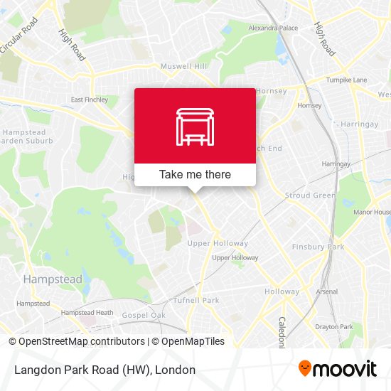 Langdon Park Road (HW) map