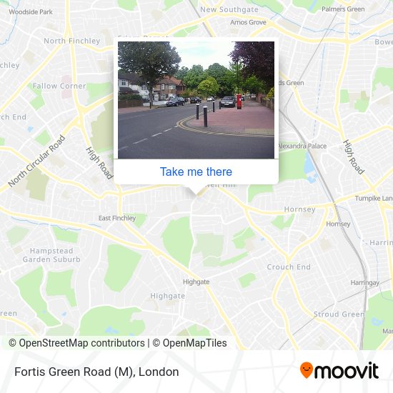 Fortis Green Road (M) map