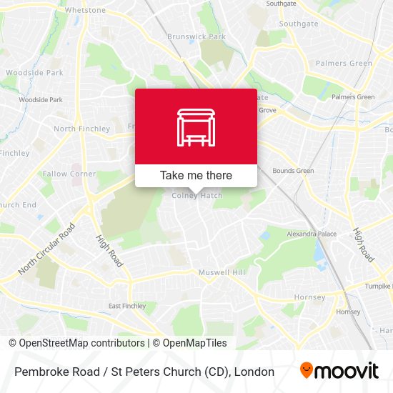 Pembroke Road / St Peters Church (CD) map